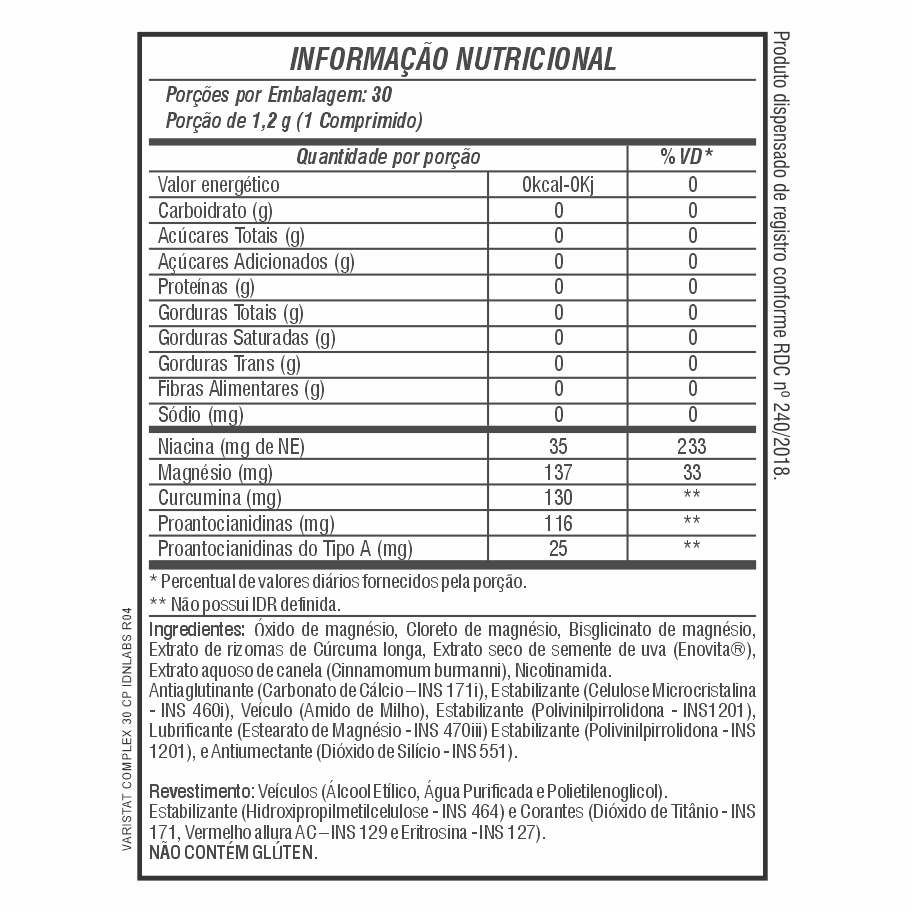 Tabela Nutricional