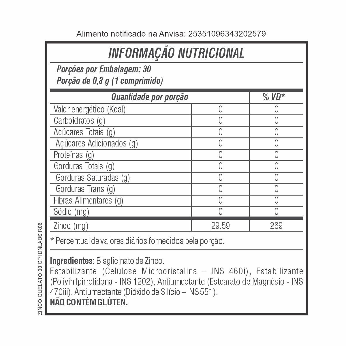Tabela Nutricional